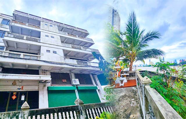 อาคาร Hostel 5ชั้น ร้านอาหาร ติดแม่น้ำ 2,000ตรม. ทรงวาด เยาวราช