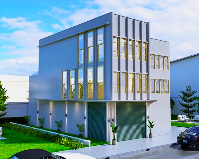 อาคาร 3ชั้น ทรงวาด สะพานพุทธ รีโนเวทใหม่ตรงแบบ Art Gallery 4คูหา
