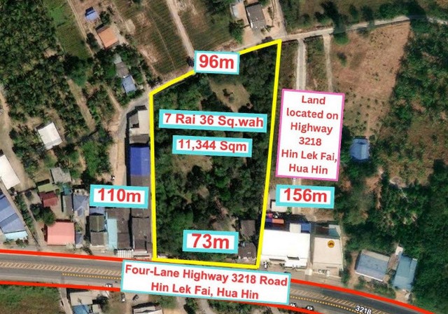 ขายที่ดินพร้อมสวนผลไม้+สิ่งปลูกสร้าง (บ้าน 2 หลัง) หัวหิน 7-0-36