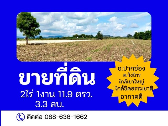 ที่ดิน ที่ดินใกล้ธรรมชาติ ซับหวาย ต.วังไทร ปากช่อง เขาใหญ่ นครราช