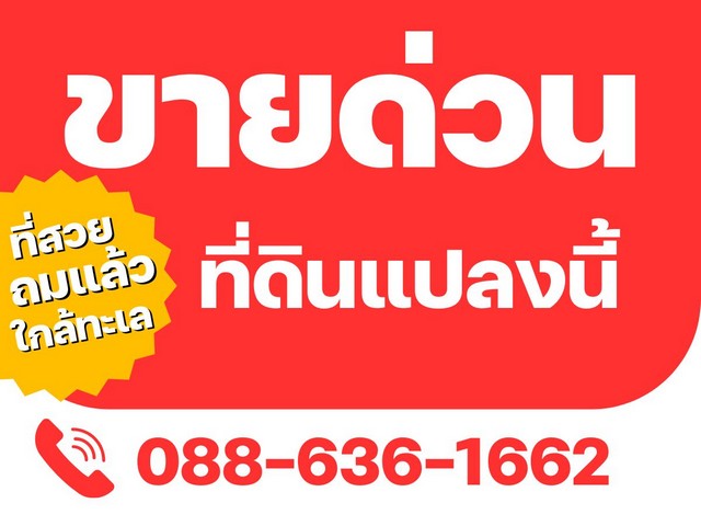 ที่ดิน ไม่เปลี่ยว – ไม่เหงา มีเพื่อนบ้าน ใกล้ทะเล หาดแหลมแม่พิมพ์