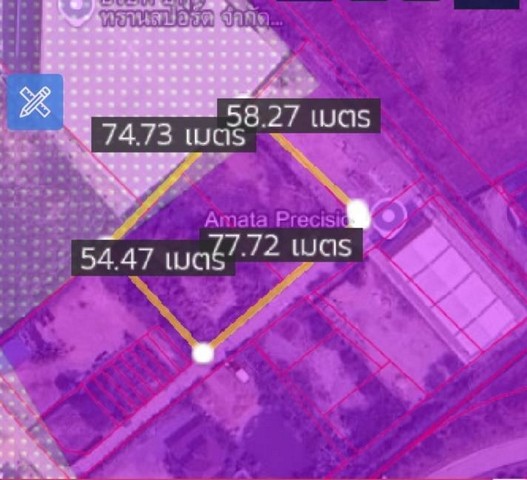 ขายที่ดินอมตะนคร-ดอนหัวฬ่อ พื้นที่ 2ไร่ 3 งาน 65 ตรว.