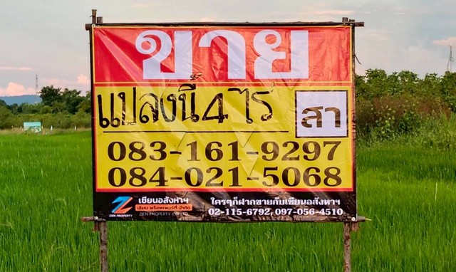 ขายที่นาราคาถูก 4-0-0 ไร่ บ้านสระโคล่ ห้วรอ เมืองพิษณุโลก