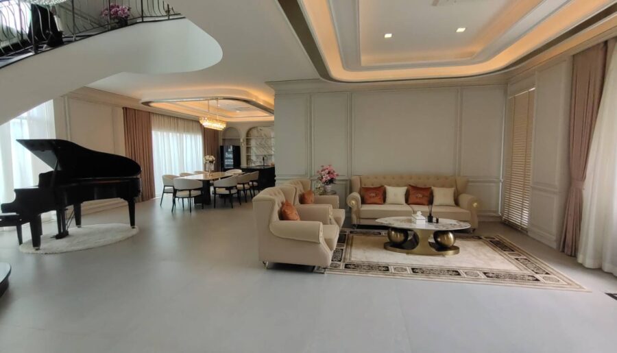 ให้เช่าบ้านคฤหาสน์ 2ชั้น153วา 5นอน 6ห้องน้ำถนนพระราม 9 กรุงเทพกรี