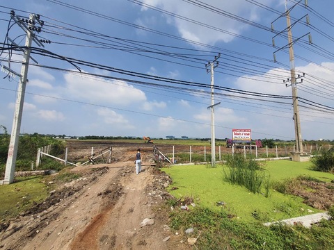 ด่วนขายที่ดิน5ไร่3งาน ติดถนน346 แยกไทรน้อย-บางเลน เจ้าของขายเอง