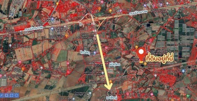 ขายที่ดินปากทางขึ้นเขาใหญ่ โฉนดปลอดภาระใกล้หมู่บ้าน ราคาดี