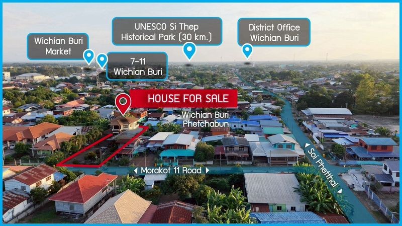 Single House for sale located near the Si Thep Historical Park