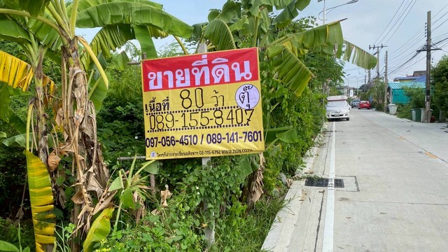 ขายที่ดิน 80 ตร.วา สวยแปลงมุม ซ.จตุรโชคชัย1 ใกล้วัดหลวงพ่อโต บา