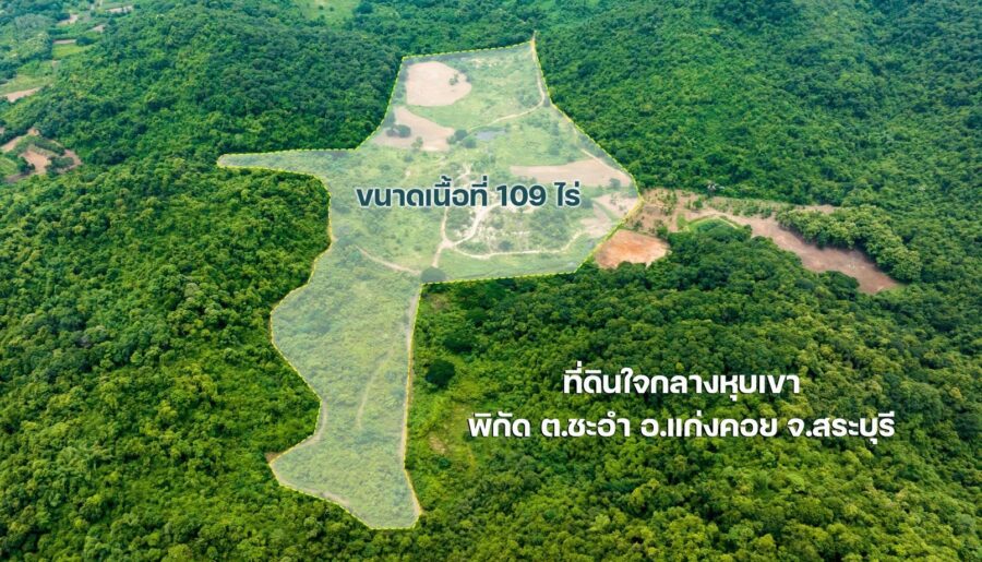 ขายที่ดินติดถนน 109 ไร่ เจ้าของขายเอง จังหวัดสระบุรี