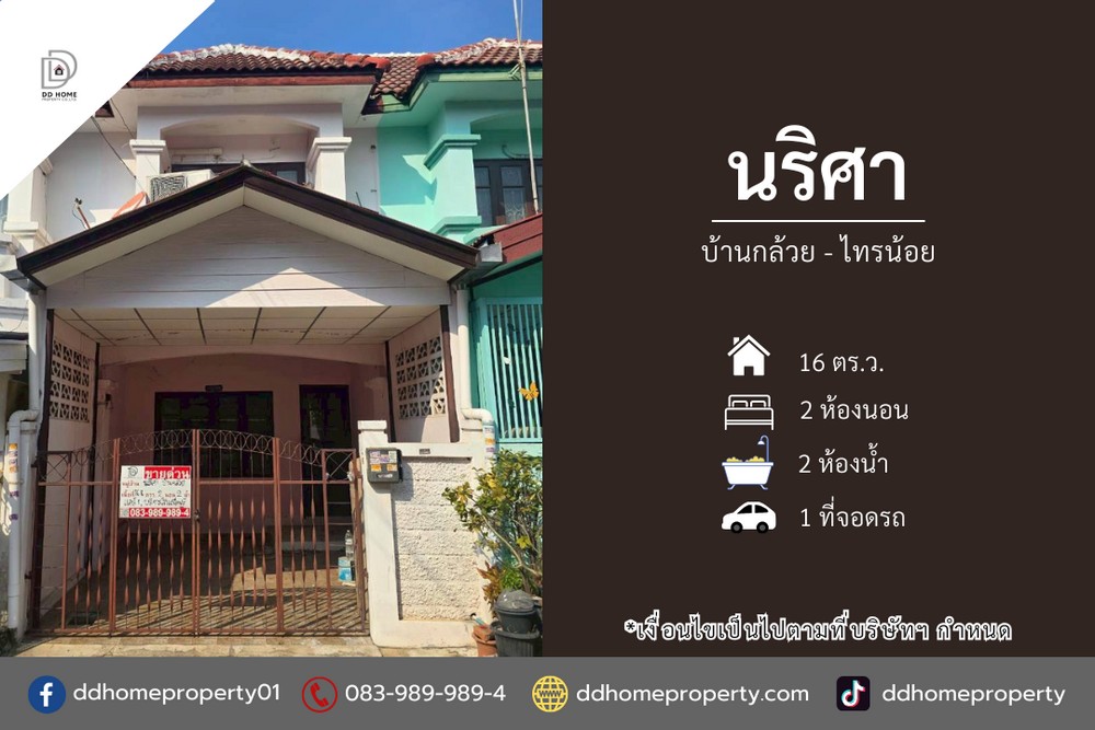 ขายหมู่บ้านนริศา บ้านกล้วยไทรน้อย