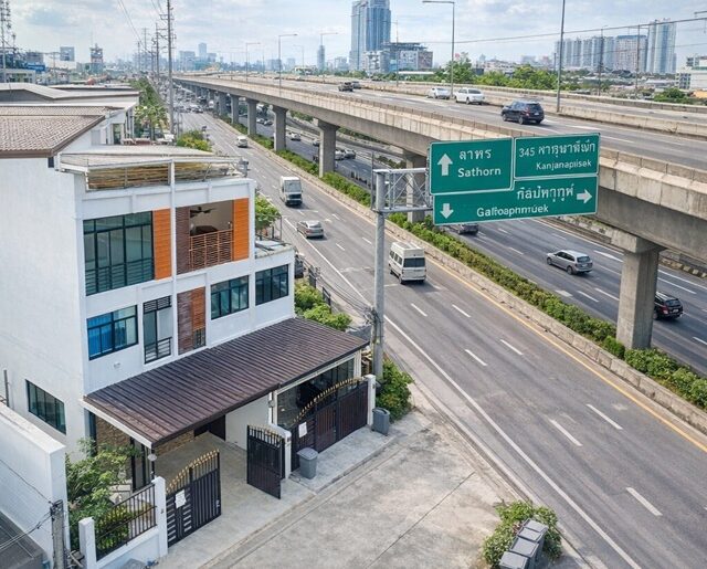 กัลปพฤกษ์ สาทร เช่าทาวน์โฮม 3 ชั้นหลังมุม 3 นอน ตลาดสำเพ็ง2