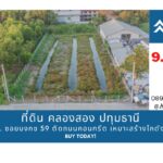 ขายที่ดินซอยบงกช 59 คลองสอง ปทุมธานี ขนาด 2 ไร่ ติดถนนคอนกรีต