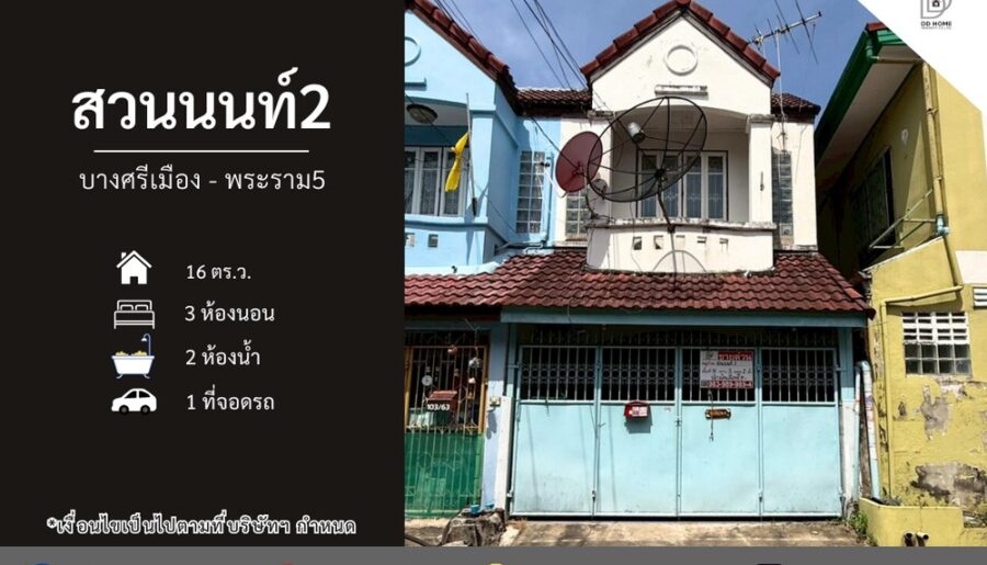 ขายหมู่บ้านสวนนนท์2 บางศรีเมือง-พระราม5