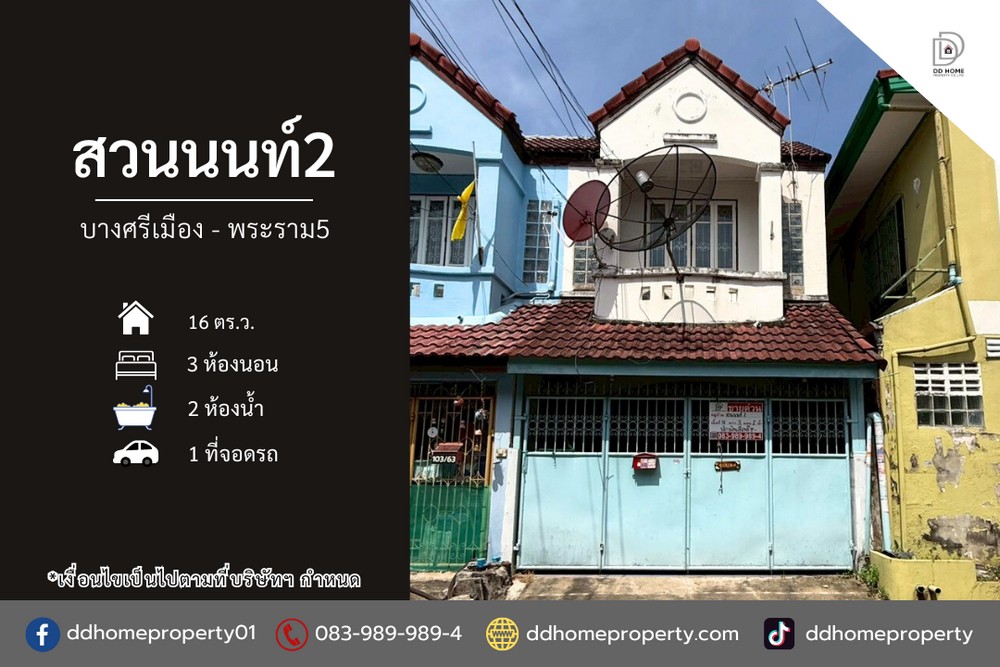 ขายหมู่บ้านสวนนนท์2 บางศรีเมือง-พระราม5