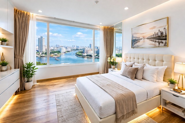 ใจกลางเมืองเจริญนคร BTS กรุงธนบุรี 950 ม. Penthouse 170ตรม.