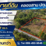 ขายที่ดินเปล่า 397 ตร.วา ซอยคลองสาม 12/15 คลองหลวง ปทุมธานี ใกล้ต
