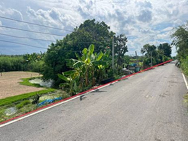 ถูกมาก ที่ดินติดถ.ลาดยาง 100วา 3.5แสน฿ คลอง12หนองเสือ ในชุมชน