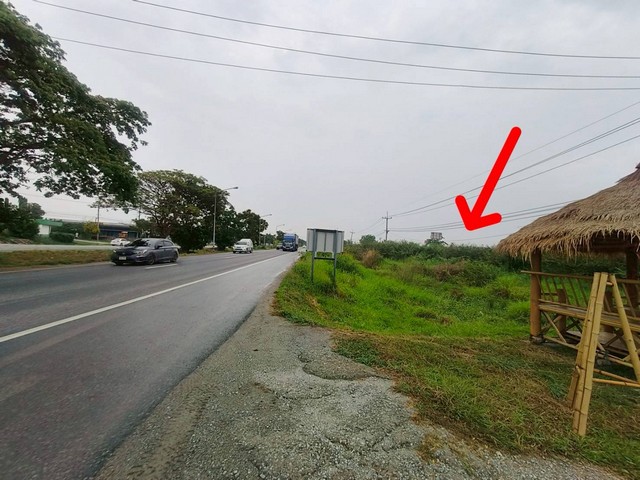 ขายที่ดินติดถนน347ปทุมธานี- บางประหัน บนเนื้อที่ 14-2-20 ไร่