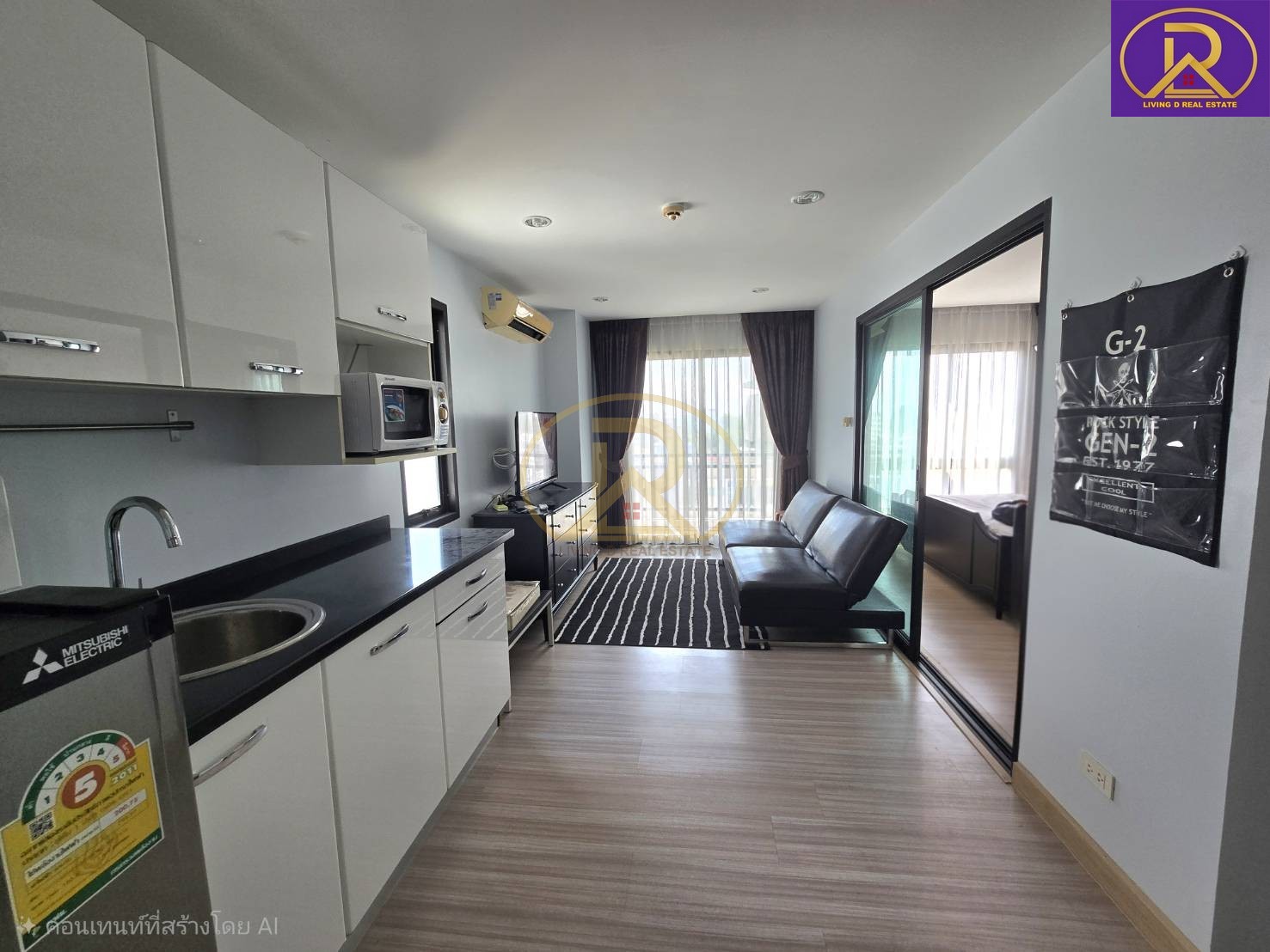 ให้เช่า D2 Condo บางแสน ห้องมุม วิวทะเล