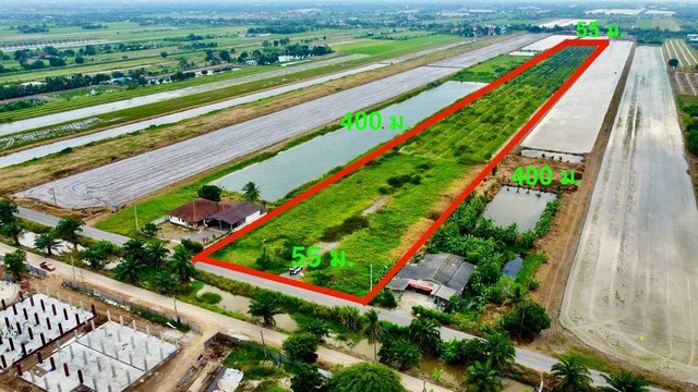 ขายทึ่ดิน คลอง7 หนองเสือ ปทุมธานี พื้นที่ 14 ไร่ 1 งาน 81.8 ตร.ว