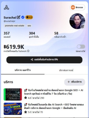 ราคาถูกสุด แต่งเว็บAISEO ประกาศ บริการ  แต่งเว็บให้ติดGoogleและAI Google AISearch  ปรับแต่งเว็บให้ติด