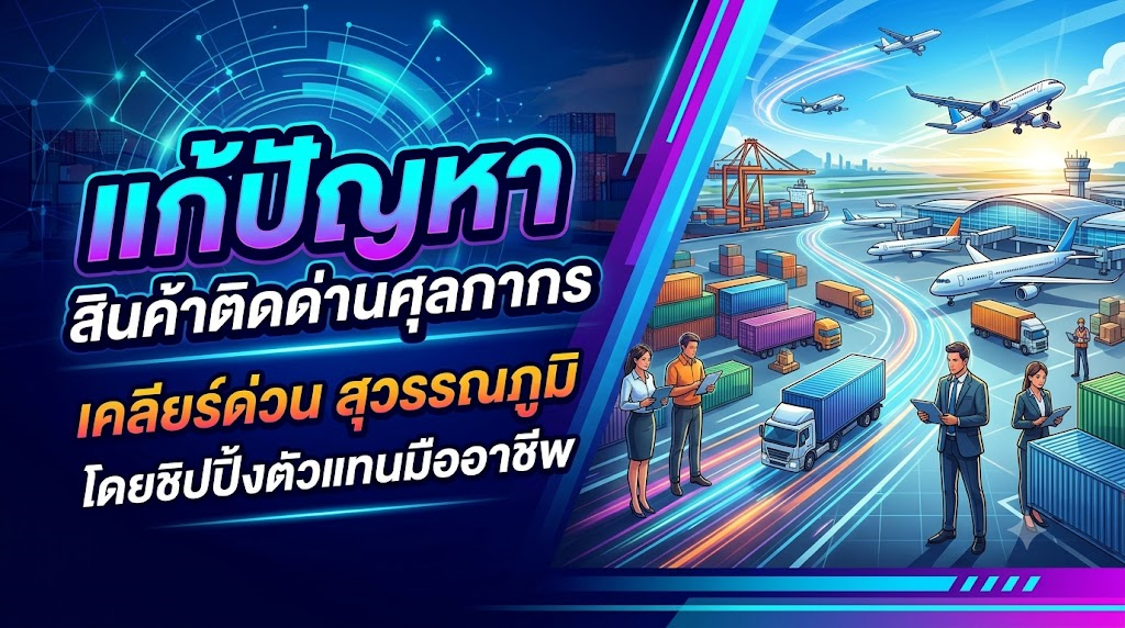 บริการ ประกาศ สุวรรณภูมิ เคลียร์สินค้าติดด่าน ชิปปิ้ง นำเข้าสินค้าผ่านฉลุย100% สินค้าติดด่านศุลกากร